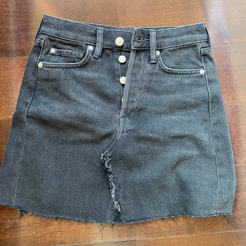 Black Denim Skirt